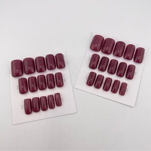 Elegant cheery pink color changing to light pink Press-On Nails